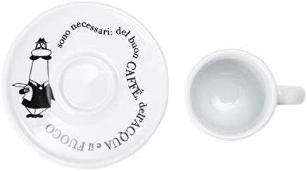 4 espreso puodelių rinkinys BIALETTI CAROUSEL Porcelianas 4x 50 ml Baltas