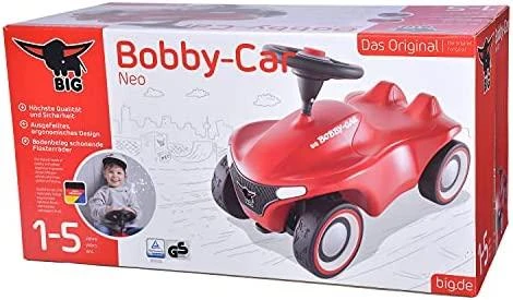Smoby BIG Vaikiškas automobiliukas Bobby Car Neo Raudonas - ergonomiškas, tvirtas