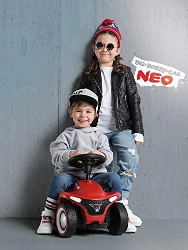 Smoby BIG Vaikiškas automobiliukas Bobby Car Neo Raudonas - ergonomiškas, tvirtas