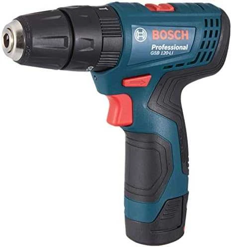 Akumuliatorinis smūginis gręžtuvas-suktuvas Bosch GSB 120-LI Professional, 12V 30/14Nm 2x2,0Ah