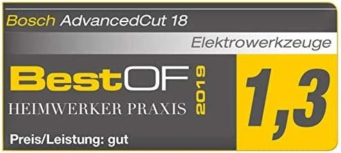 Bosch NanoBlade pjūklas AdvancedCut 18 Be akumuliatoriaus ir kroviklio 06033D5100
