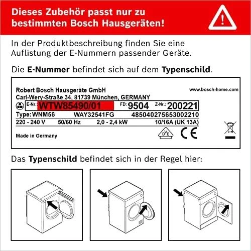 Bosch priedo montavimo instrukcija su modelio plokštelės pavyzdžiu
