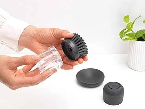 Brabantia Šepetys su muilo dozatoriumi - Dark Pilkas