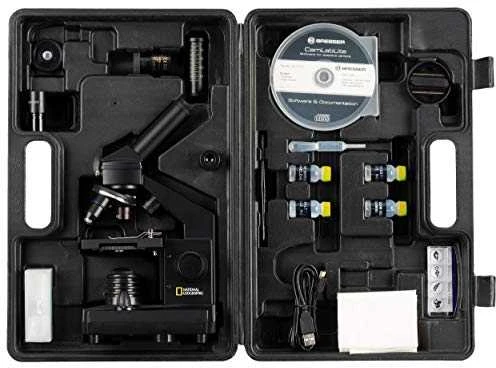 Bresser Mikroskopas NATIONAL GEOGRAPHIC 40x-1024x USB su dėklu ir USB okuliaru