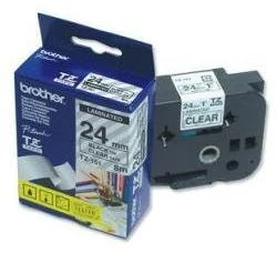 Brother Brolis | TZE-151 laminuota juosta | Juodas ant Clear | TZe | 8 m | 2,4 cm