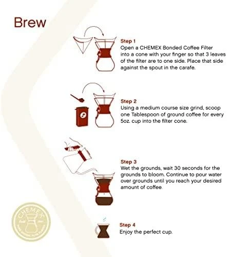 Chemex Kavos filtras FSU-100 100 vnt.