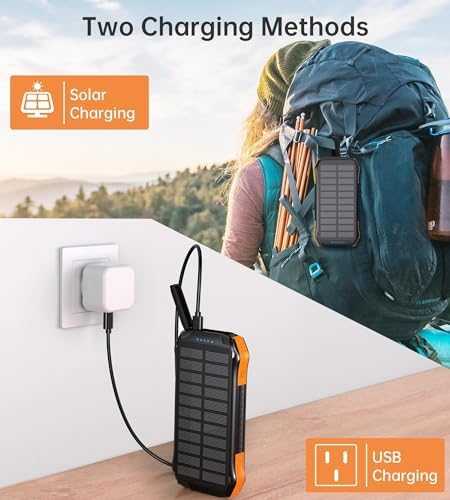 Išorinė baterija su saulės įkrovimu CHOETECH, 10000mAh, 2xUSB