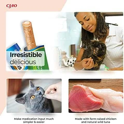 Inaba Churu Cat skanėstas Rolls vištienos tuno šukutės (4 lazdelės) 40g