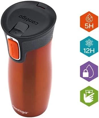 Termopuodelis Contigo West Loop Tangerine CON2095850, 470 ml