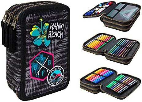 Cool Pack Forminis trijų skyrių penalas su priedais CoolPack Jumper 3 Badges Girls Pilkas