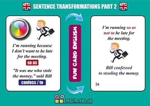 Dėlionė „Creativo Fun Card“ anglų kalbos sakinio transformacijos Nr. 1