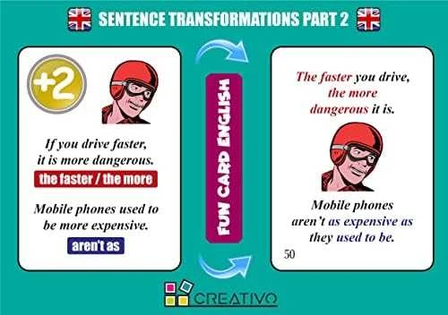 Dėlionė „Creativo Fun Card“ anglų kalbos sakinio transformacijos Nr. 1