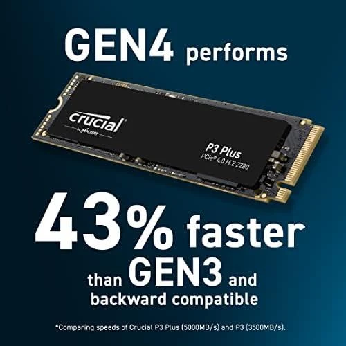 „Crucial P3 Plus“ 1000 GB 3D NAND NVMe PCIe M.2 SSD