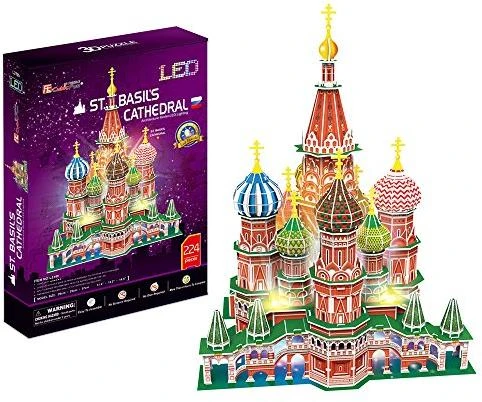 CubicFun 3D dėlionė „Šv. Bazilio katedra“ (LED)