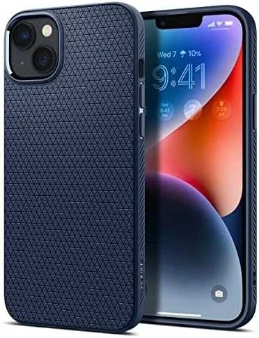 Dėklas Spigen Liquid Air, navy mėlynas - iPhone 14