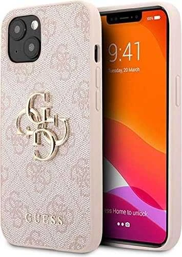 Apple iPhone 13 6,1″ Guess dėklas 4G Big Metal Logo GUHCP13M4GMGPI rožinės spalvos