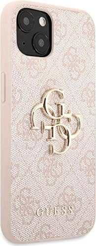 Apple iPhone 13 6,1″ Guess dėklas 4G Big Metal Logo GUHCP13M4GMGPI rožinės spalvos