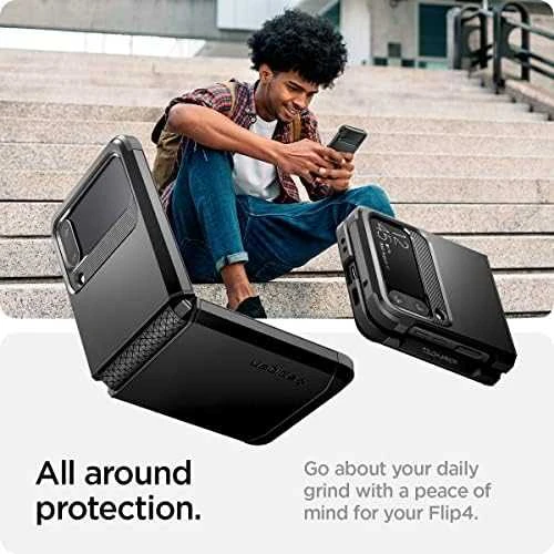 Dėklas Spigen TOUGH ARMOR GALAXY SU FLIP 4 Juodas