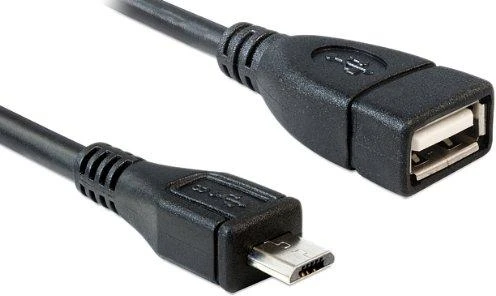 Delock Atrakinimo kabelis USB micro-B kištukas > USB 2.0-A moteriškas OTG 50 cm