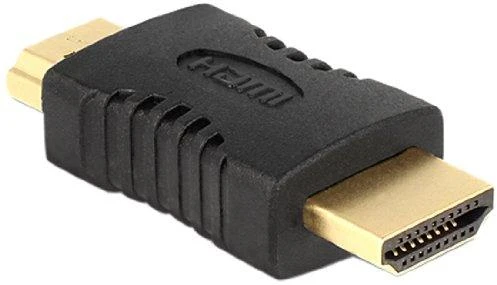 HDMI vyriškas į vyrišką adapteris su auksinėmis jungtimis