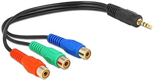 DELOCK Adapterio kabelio lizdo kištukas 4 kontaktas > 3 x Cinch lizdas 24cm