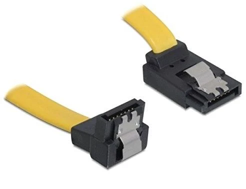 DELOCK Cable SATA 50cm geltonas pūkas/tiesus metalas