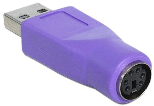 Delock USB į PS/2 adapteris, purpurinis