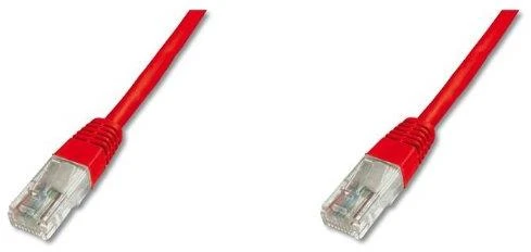 Assmann Electronic DIGITUS CAT 5e U-UTP patch kabelis PVC AWG 26/7 ilgis 2 m spalva raudona
