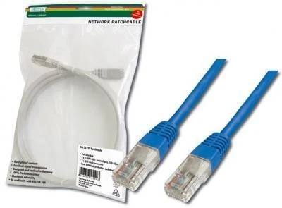 DIGITUS UTP LAN cable, patch 6 cat, 3.0m, mėlynas, 2xRJ45, DK-1614-030/B