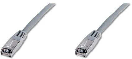 Assmann Electronic DIGITUS Komutacinis kabelis S-FTP/PIMF CAT6 1m AWG 27/7 2xRJ45 pilkas