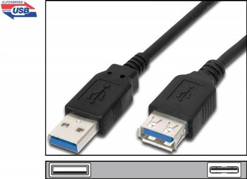 Assmann Electronic DIGITUS USB 3.0 ilgintuvas A tipas M/F 1.8m USB 3.0 atitinka bl