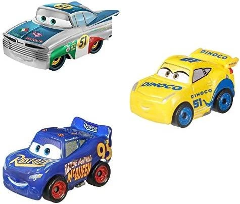 Mattel CARS 3 automodelių rinkinys Mini Lenktynininkai, 3vnt., GKG01