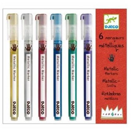 Djeco Markeriai piešimui - Metalika (6 vnt.) ( DJ08870 )