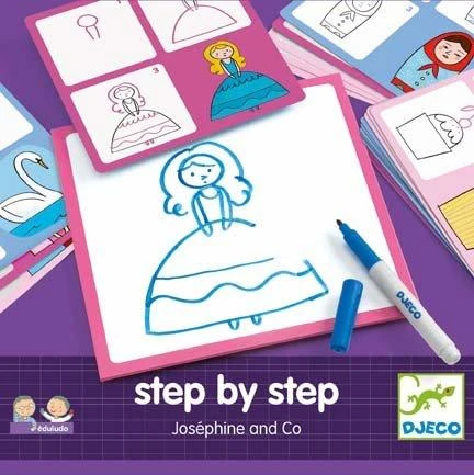 Djeco Mokomasis piešimo rinkinys - Žingsnis po žingsnio - Josephine ( DJ08320 )
