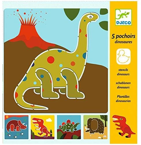 Djeco Piešimo trafaretai - Dinozaurai (5 vnt.) ( DJ08863 )