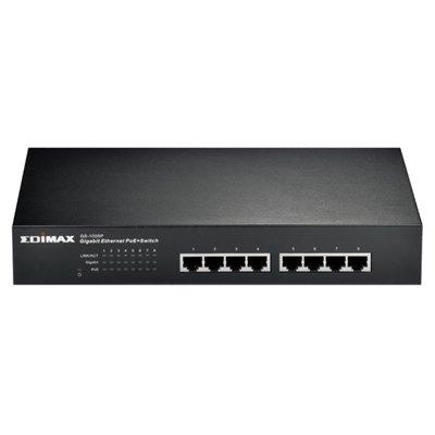 Šakotuvas Edimax Switch GS-1008P V2 Nevaldomas, Montuojamas ant stovo, 1 Gbps (RJ-45) jungtys kiekis 8, PoE+ jungtys kiekis 8, Maitinimo tipas Vienvietis