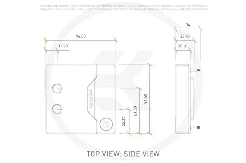EK-Quantum Velocity² 1700 techninis brėžinys