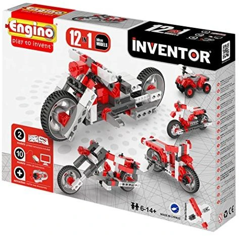 „Engino 12-in-1“ trinkelių rinkinys, 12 motociklų modelių (1232)