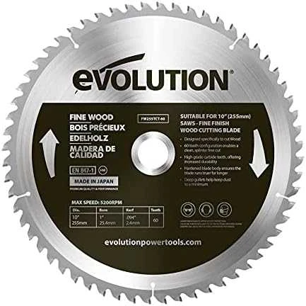 Pjovimo diskas Evolution FW255TCT-60; 255 mm; Z60