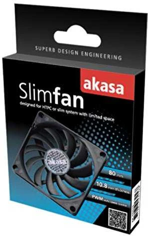Akasa AK-FN076 Slimline PWM Fan – 80mm