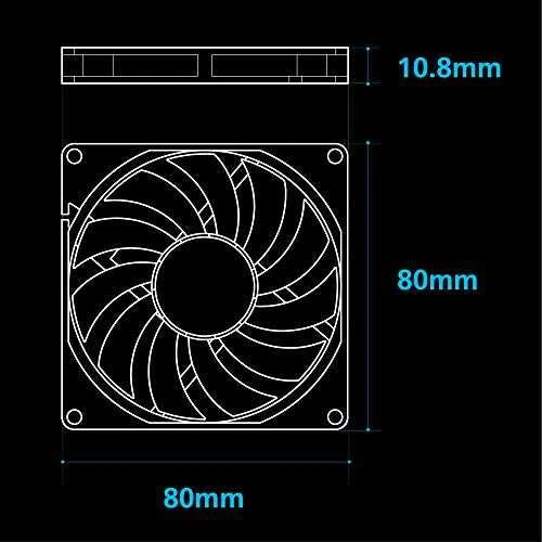 Akasa AK-FN076 Slimline PWM Fan – 80mm