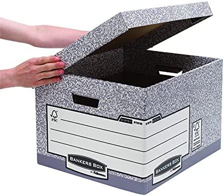 „Fellowes Bankers Box System“ FSC sertifikuota didelė „FastFold“ archyvavimo dėžė (01810-FFEU)