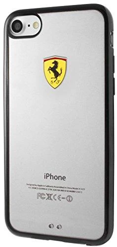 Ferrari kietas dėklas FEHCP7BK Apple iPhone 7/8/SE2020 / SE 2022 juodos spalvos/skaidrus Racing Shield