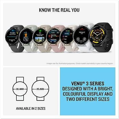 Išmanusis laikrodis Garmin Venu® 3, 45 mm, Skalūno spalvos nerūdijančiojo plieno apvadas, su juodu korpusu ir silikoniniu dirželiu