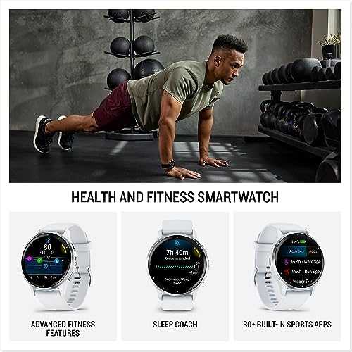 Išmanusis laikrodis Garmin Venu® 3S, Šviesaus aukso spalvos nerūdijančiojo plieno apvadas su pilkai rausvos spalvos korpusu ir silikoniniu dirželiu