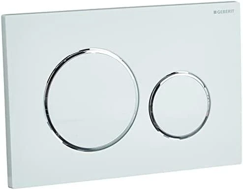 WC klavišas Geberit, Sigma 20, baltas-blizgus chromas-baltas