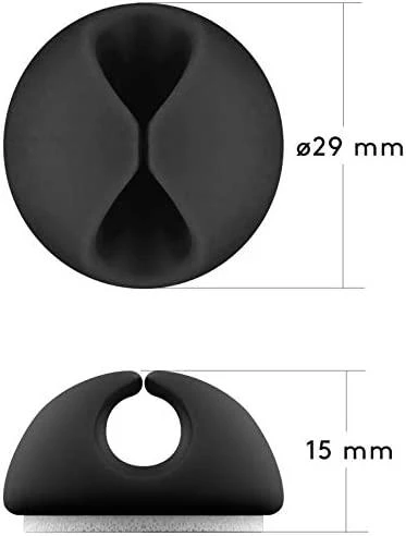 Goobay kabelių valdymo rinkinys - 5 vnt., juodas