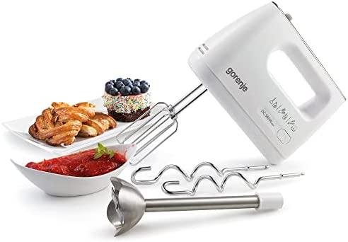 Plakiklis Gorenje | Mixer | M550CSDC | Hand Mixer | 400 W | Greičių skaičius 5 | Turbo mode | Chopper | Baltas