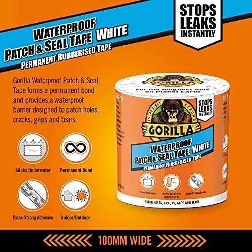 Gorilla tape Atsparus vandeniui Patch & Seal 3m, baltas