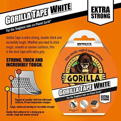 Gorilla Tape izoliacinė juosta balta 4.77cm × 27m 3044601 